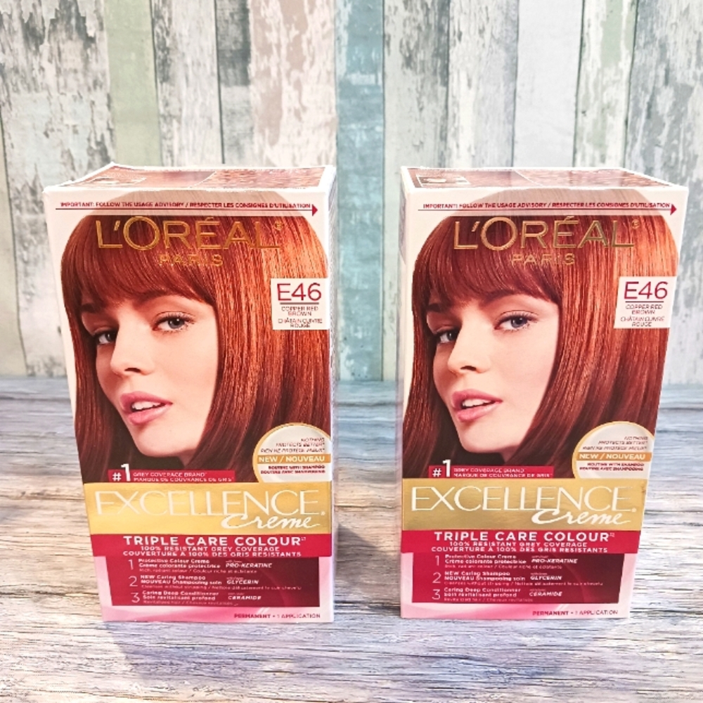 L'Oreal Excellence Copper Red Brown Hair Color Vibrant Permanent Shade
